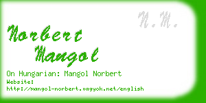 norbert mangol business card